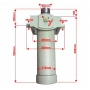 SIŁOWNIK HYDRAULICZNY SKOK 2000 mm CYLINDER 24T